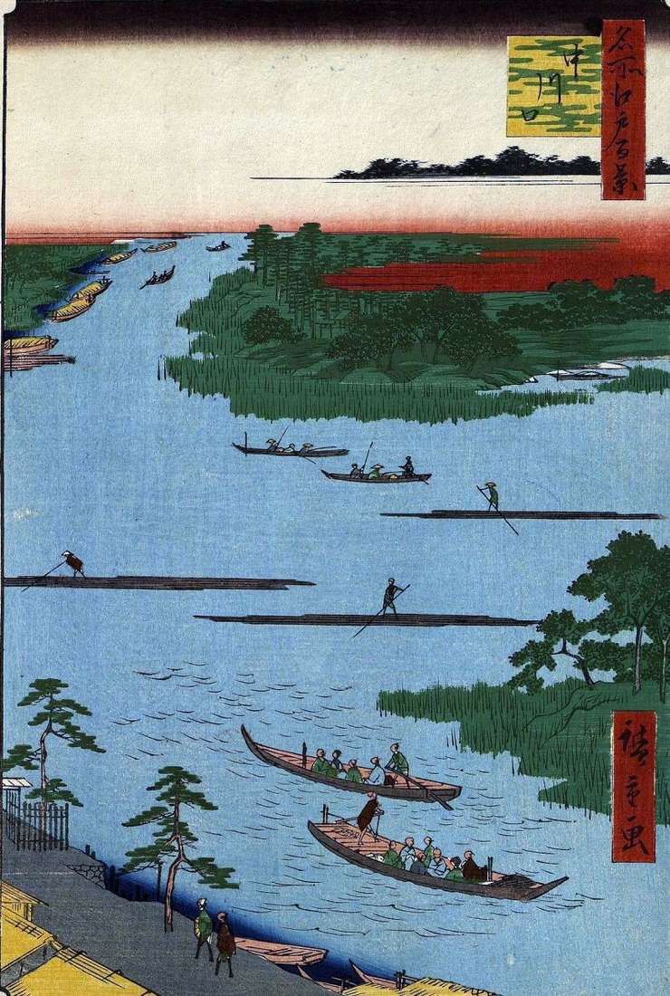 The mouth of the Nakagawa River by Utagawa Hiroshige