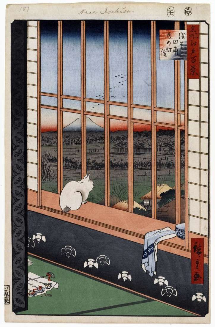 Torinomati Festival in rice fields of Asakusa by Utagawa Hiroshige