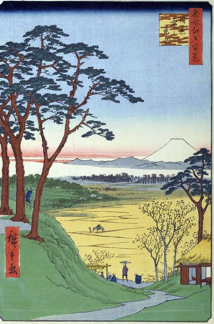 Dzijigataya Tea ( Grandfathers Shop) in Meguro by Utagawa Hiroshige