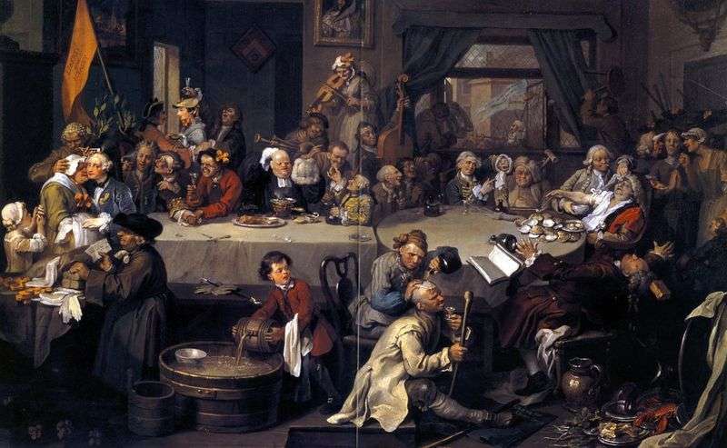 The pre election banquet by William Hogarth