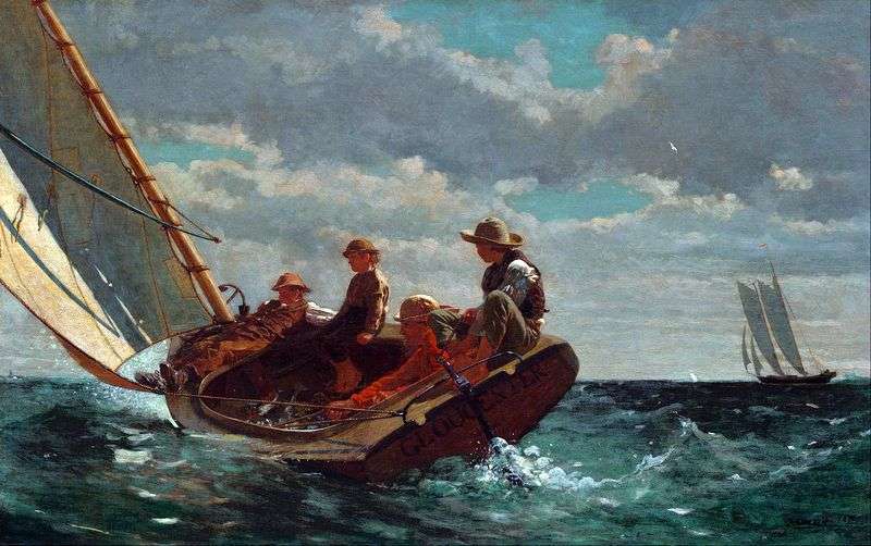 A gust of wind by Winslow Homer