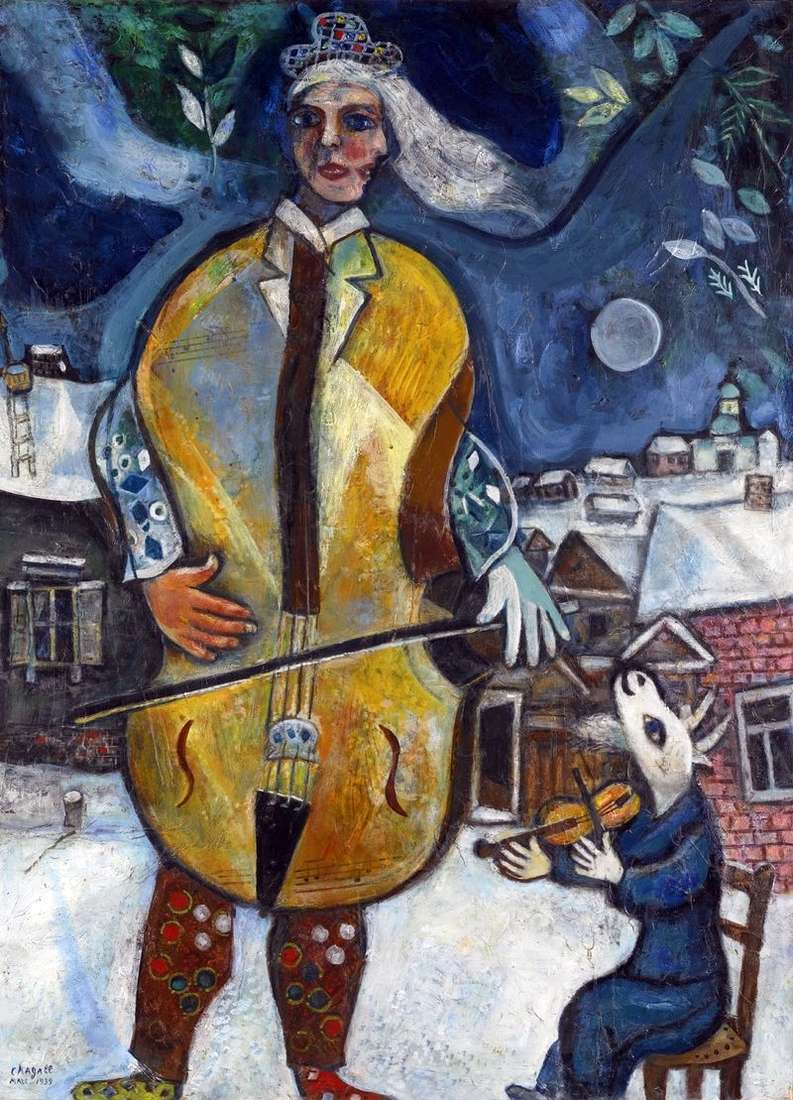 Cellist by Marc Chagall