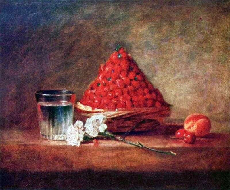 Basket with strawberries by Jean Baptiste Simeon Chardin