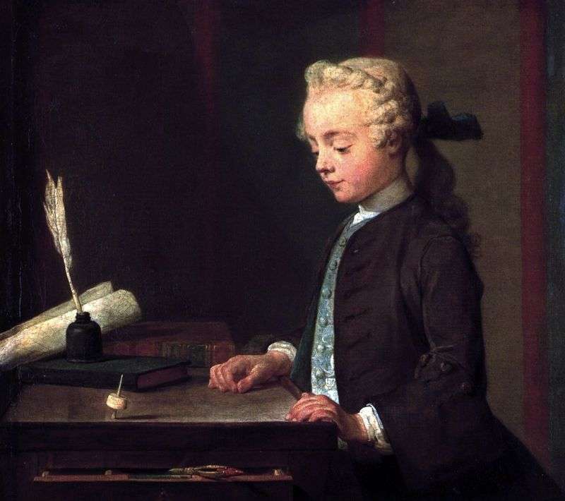 A Boy with a Yule by Jean Baptiste Simeon Chardin