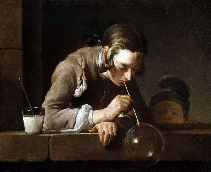 Soap bubbles by Jean Baptiste Chardin