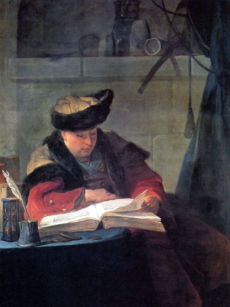 Portrait of the artist Joseph Aved by Jean Baptiste Simeon Chardin