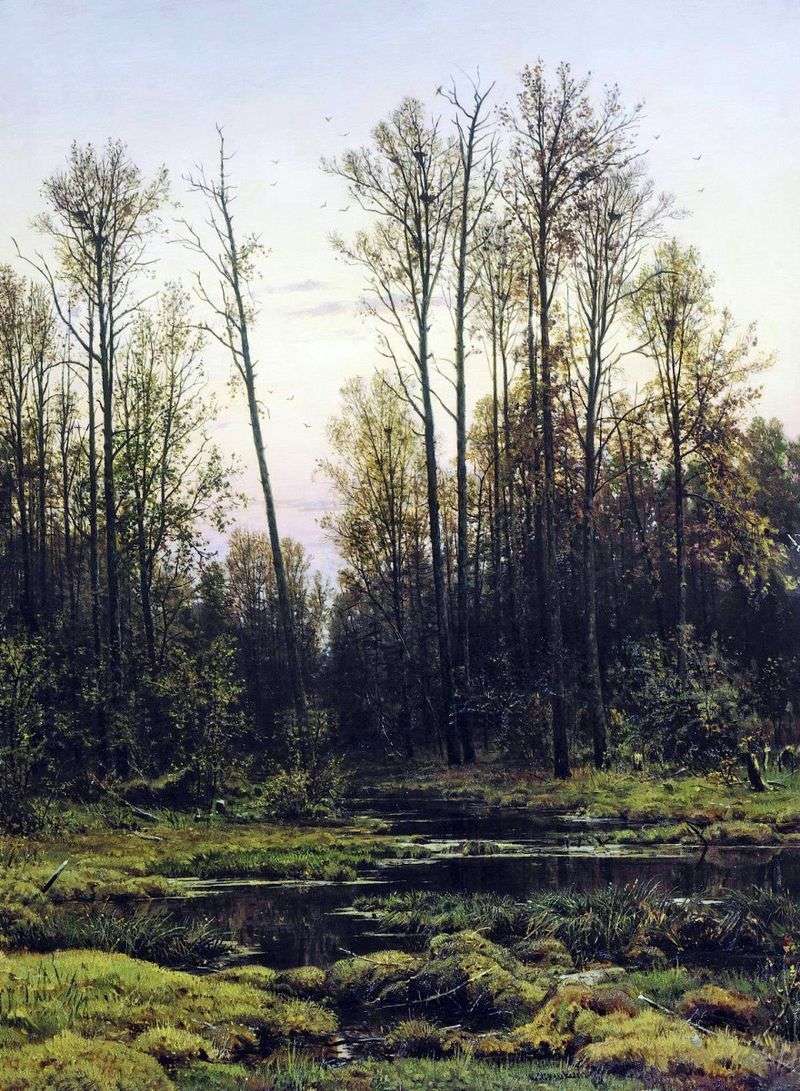 Forest in the spring by Ivan Shishkin