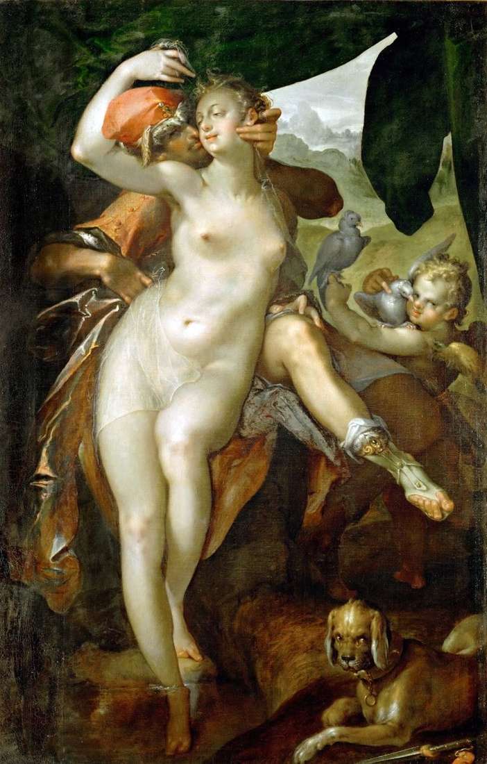 Venus and Adonis by Bartholomeus Spranger