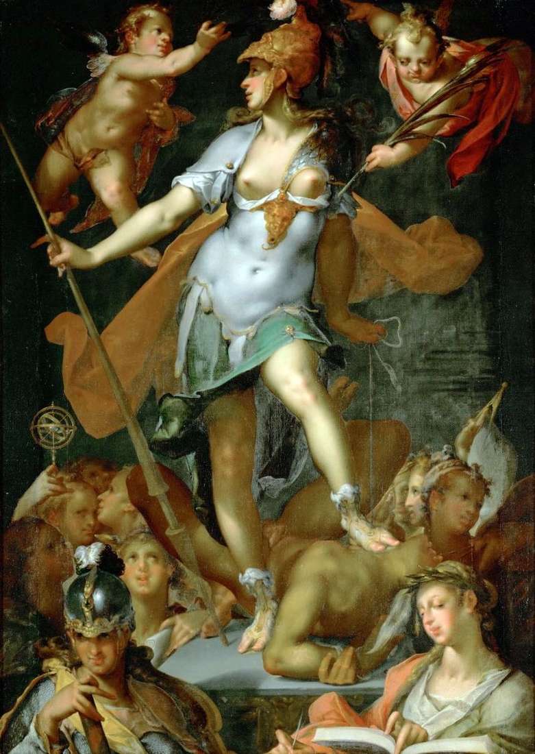 Minerva, the winner of Ignorance by Bartholomeus Spranger