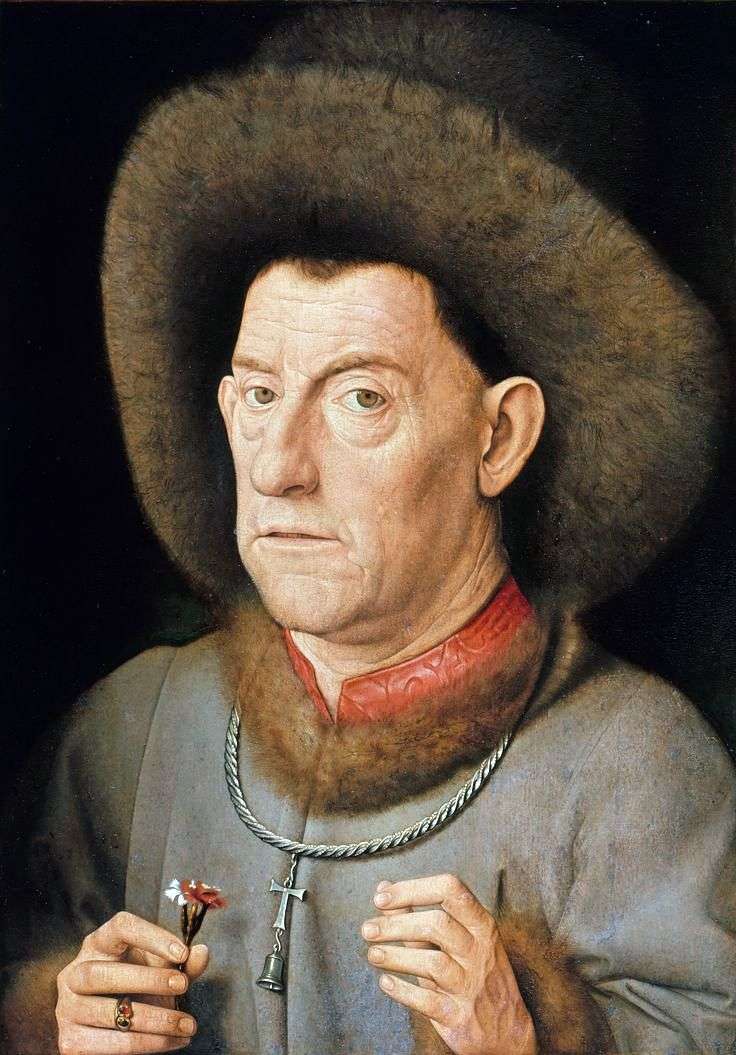 A man with a carnation by Jan van Eyck