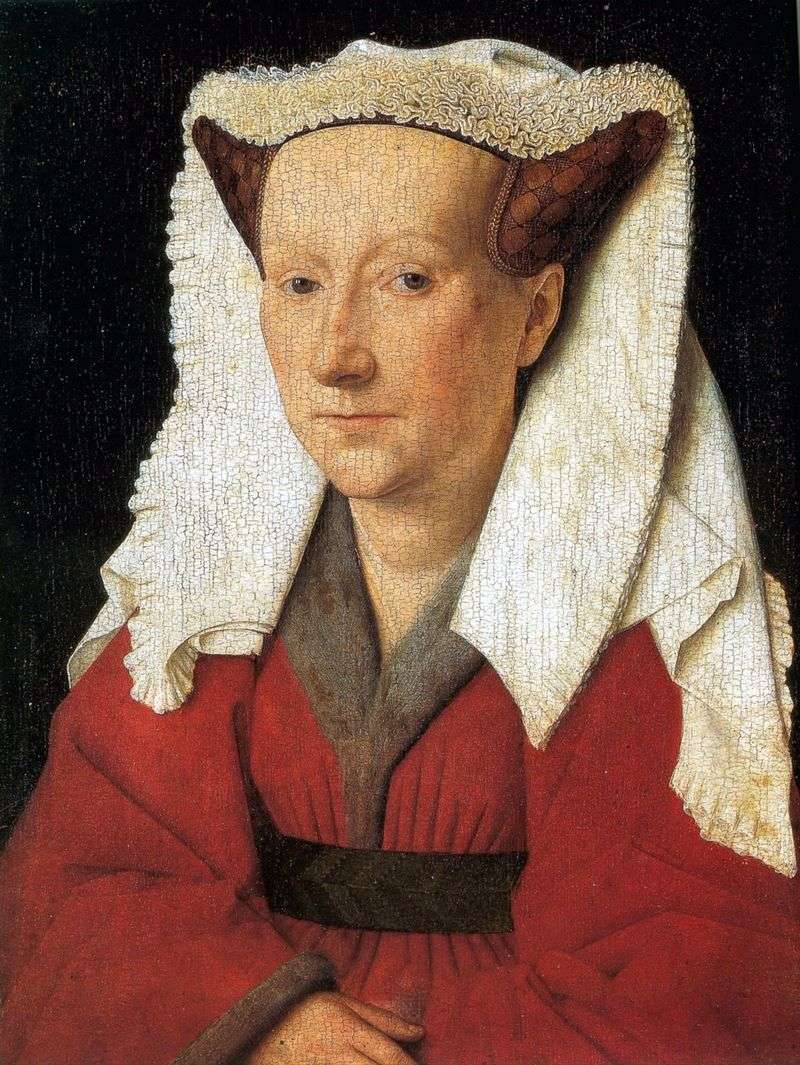 Portrait of Margret van Eycks wife by Jan van Eyck