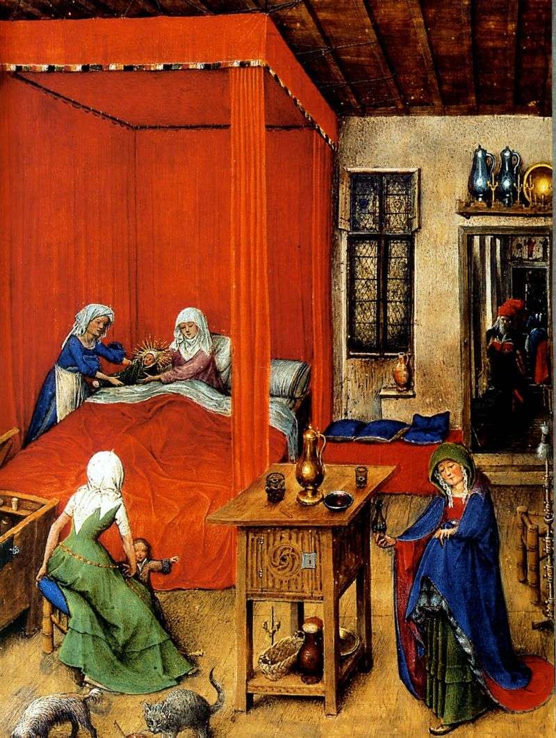 The Birth of John the Baptist by Jan van Eyck