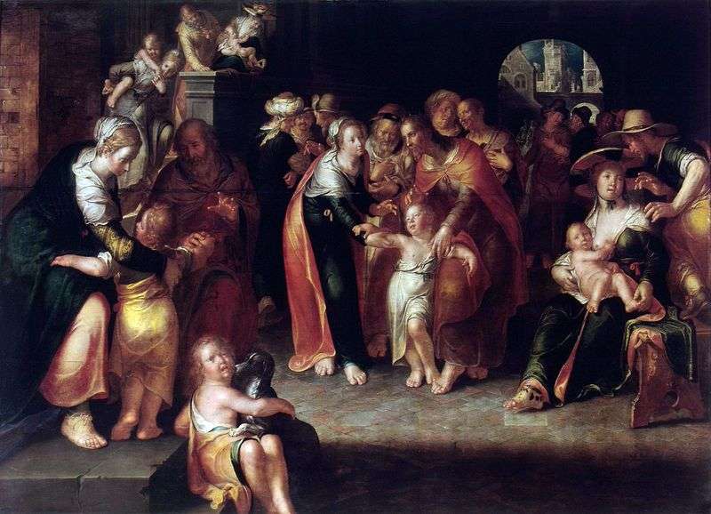 Christ and Children by Joachim Ethewal