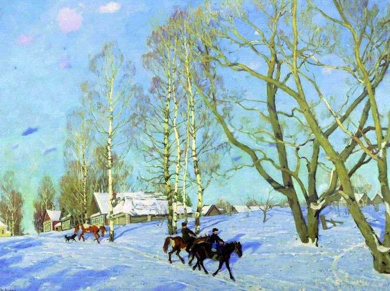 The March sun by Konstantin Yuon