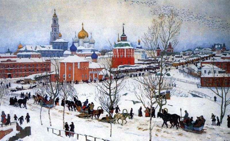 Trinity Lavra in the Winter by Konstantin Yuon