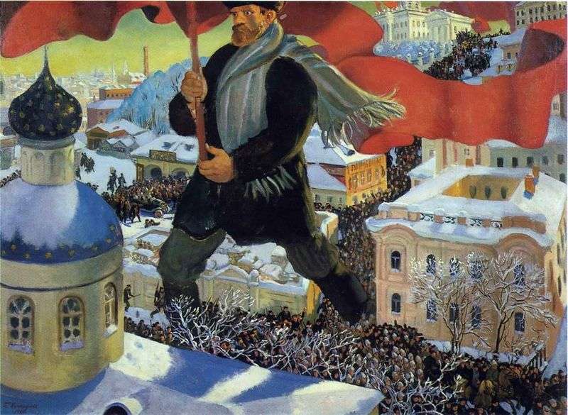 Bolshevik by Boris Kustodiev
