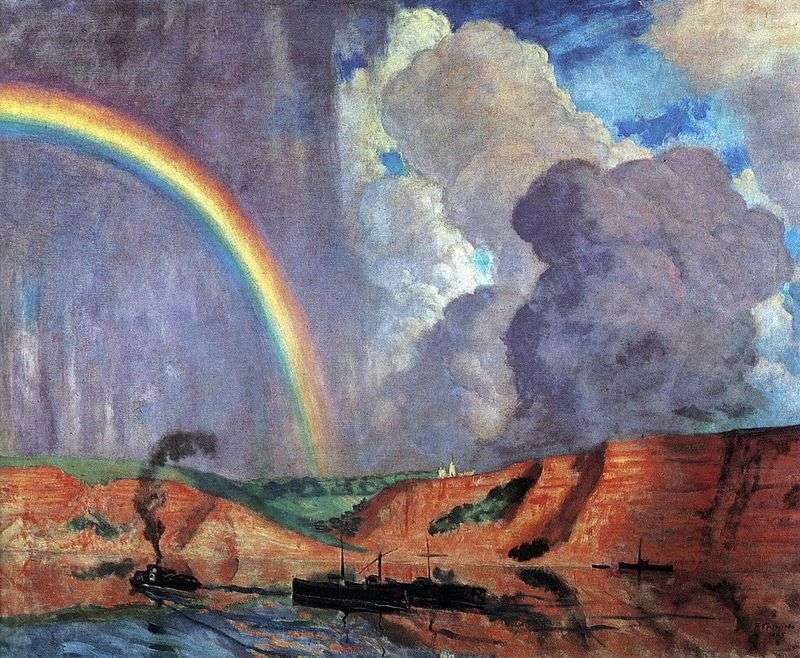Volga. Rainbow by Kustodiyev