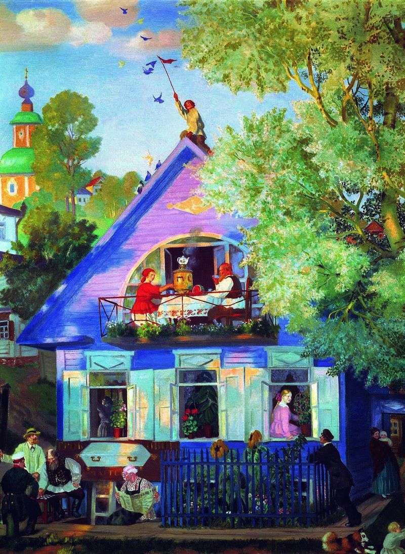 Blue House by Boris Kustodiev