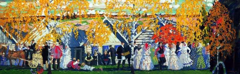 Village Holiday by Kustodiev