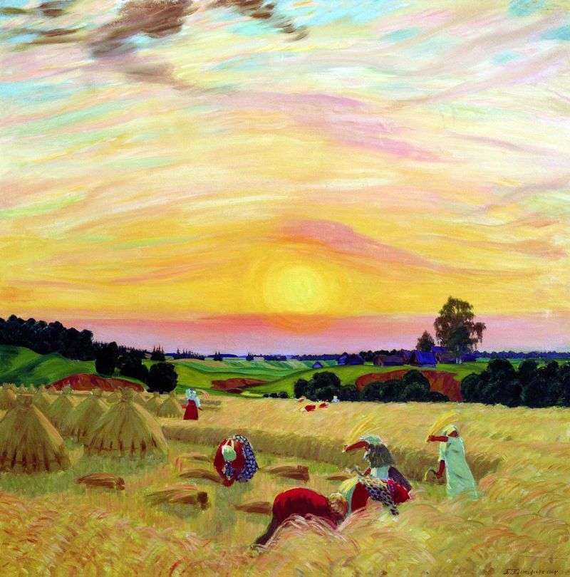 Harvest by Boris Kustodiev