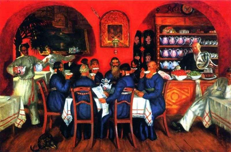 Moscow tavern by Boris Kustodiev