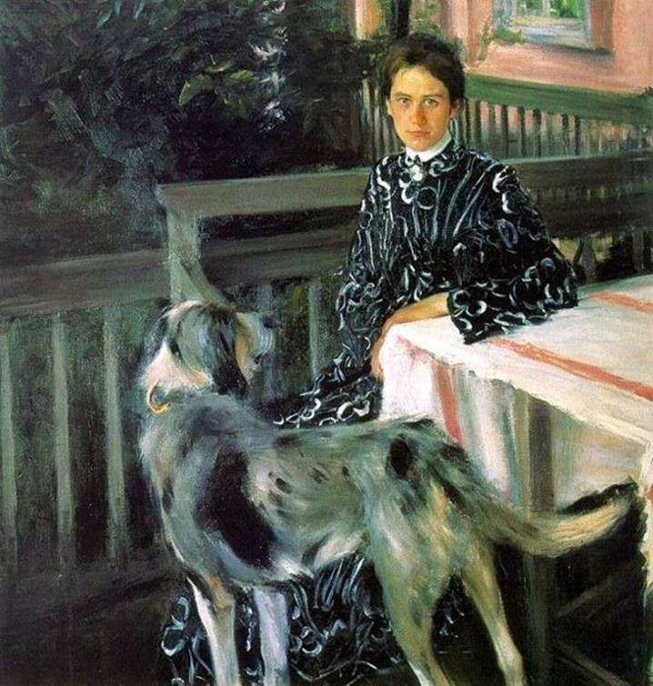 Portrait of the wife of Yulia Kustodievoy by Boris Kustodiev