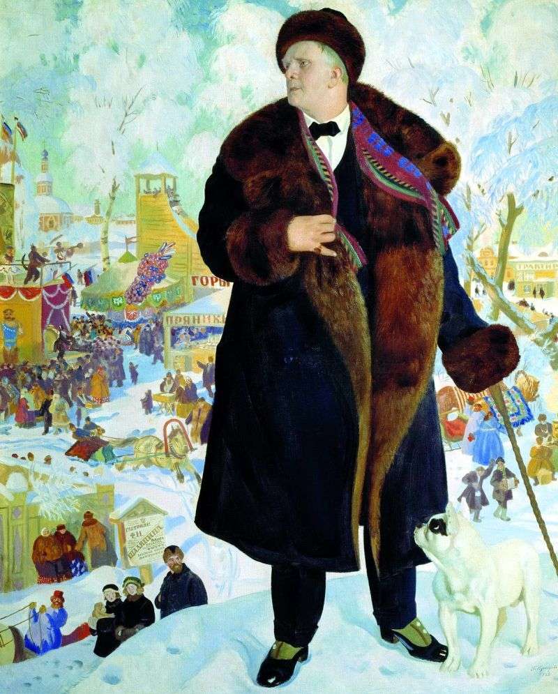 Portrait of Chaliapin by Boris Kustodiev