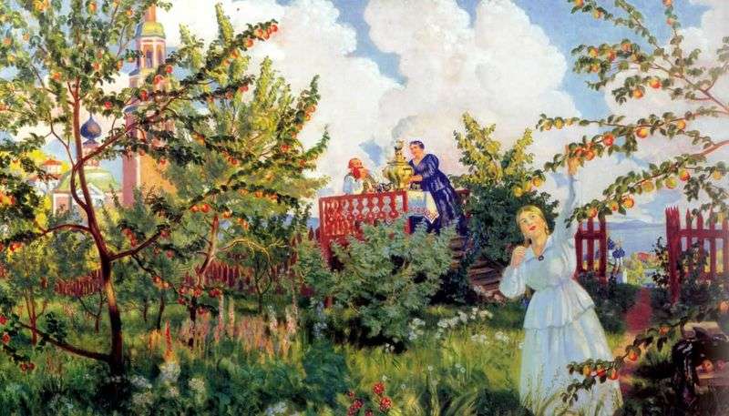 Apple Orchard by Boris Kustodiev