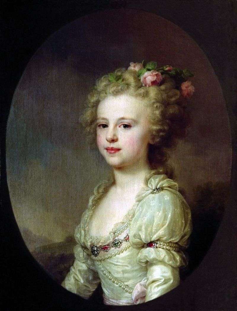 Portrait of Grand Duchess Alexandra Pavlovna as a Child by Johann Baptist Lampi