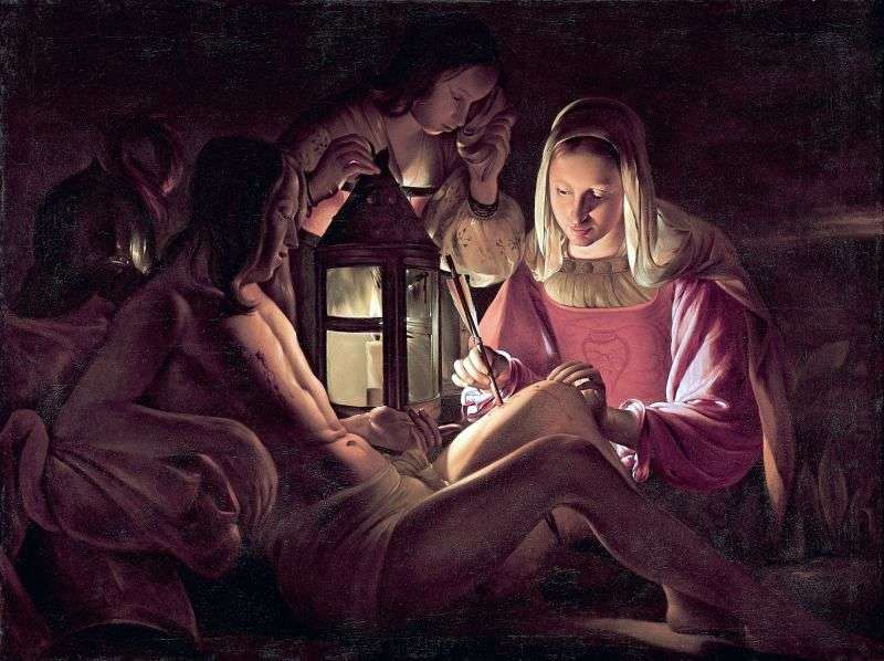 St. Sebastien and the Holy Wives by Georges de La Tour