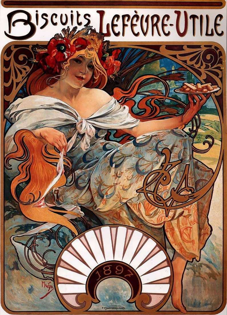 Advertising poster by Alfons Mucha