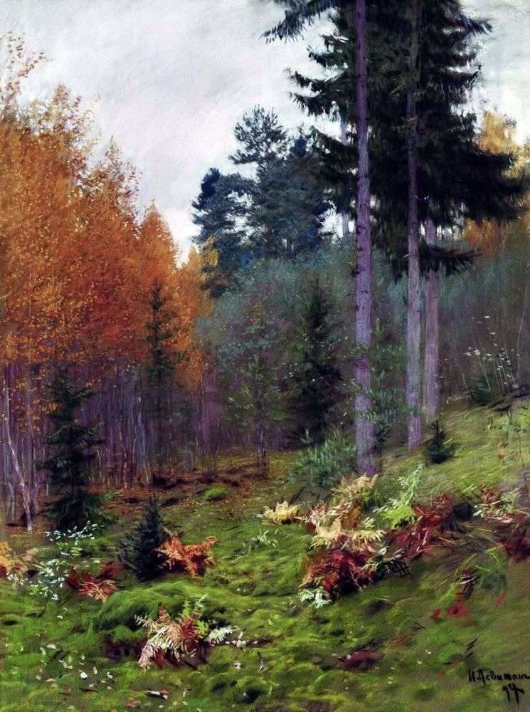 In the forest in autumn by Isaac Levitan
