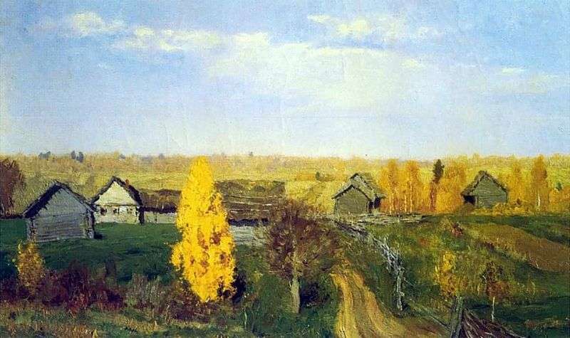 Golden autumn. Slobidka by Isaac Levitan