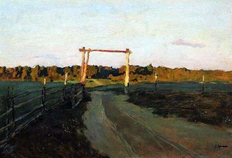 The outskirts. Summer evening by Isaac Levitan