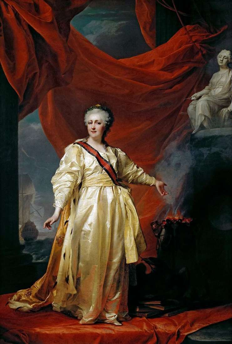 Catherine II legislator in the temple of the goddess of justice by Dmitry Levitsky