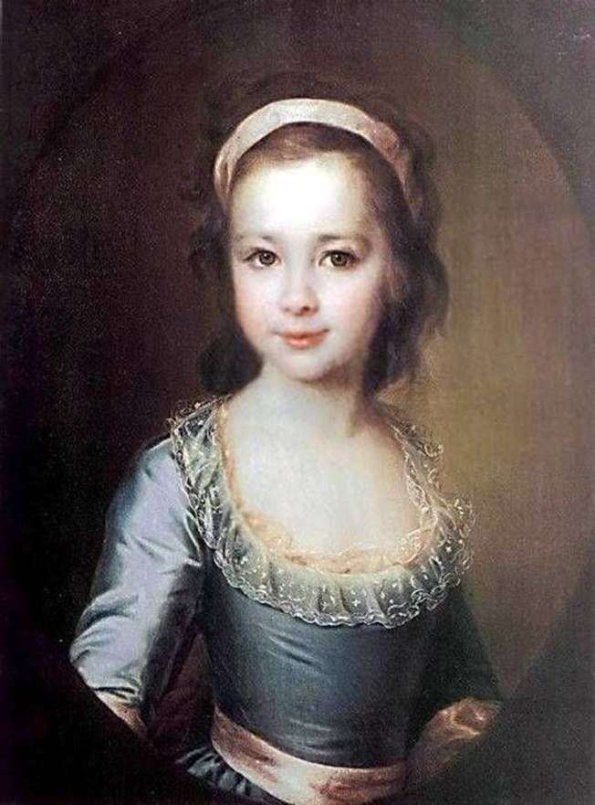 Portrait of A. A. Vorontsova as a Child by Dmitry Levitsky