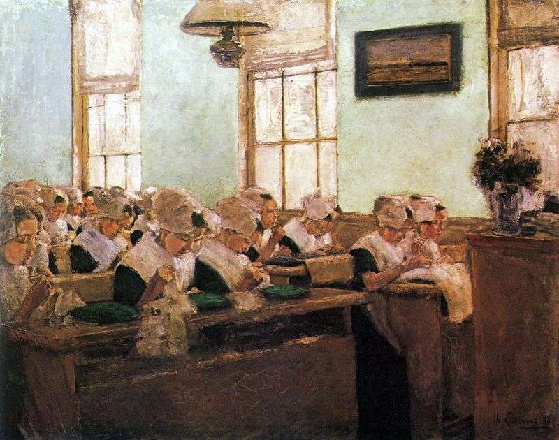 Dutch sewing school by Max Lieberman