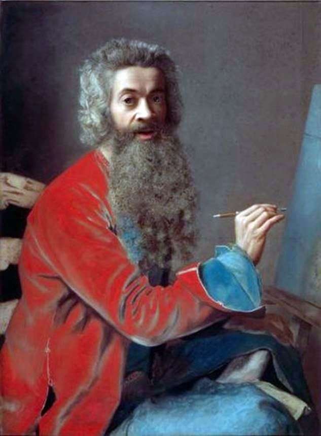 Self portrait with a beard by Jean Etienne Liotard