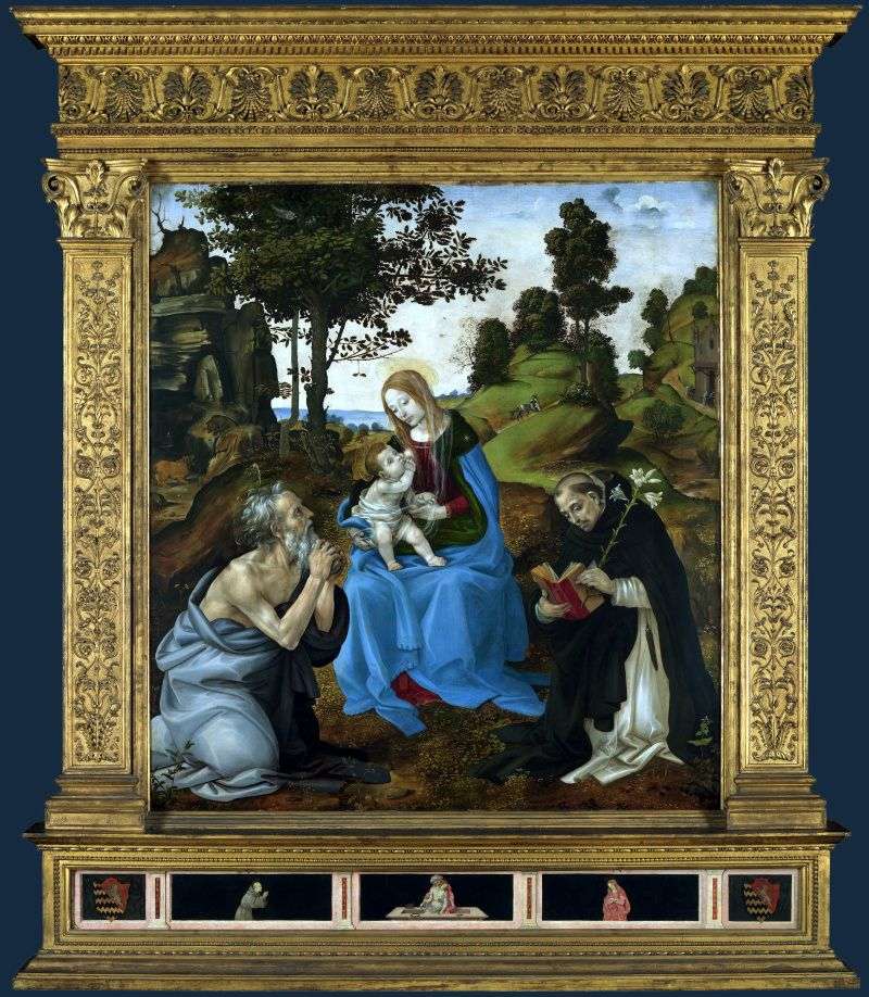 Madonna and Child with Saints Jerome and Dominic by Filippino Lippi