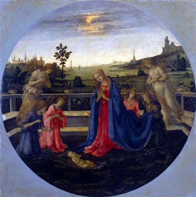 Adoration of the Infant Christ by Filippino Lippi