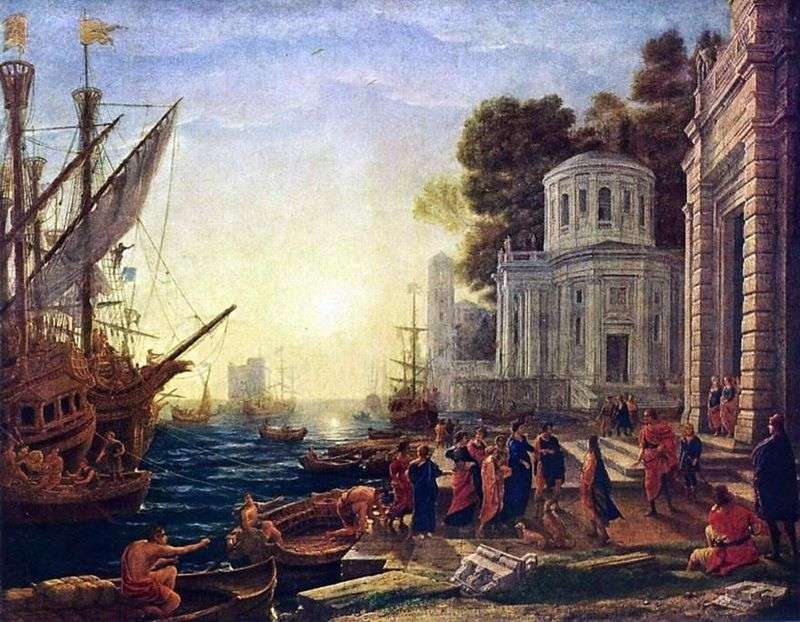 Cleopatras arrival at Tarsus by Claude Lorrain