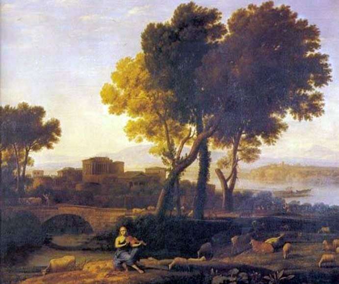 Landscape with Apollo and Mercury by Claude Lorrain