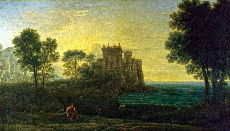 Landscape with Psyche on the background of Cupids Palace by Claude Lorrain