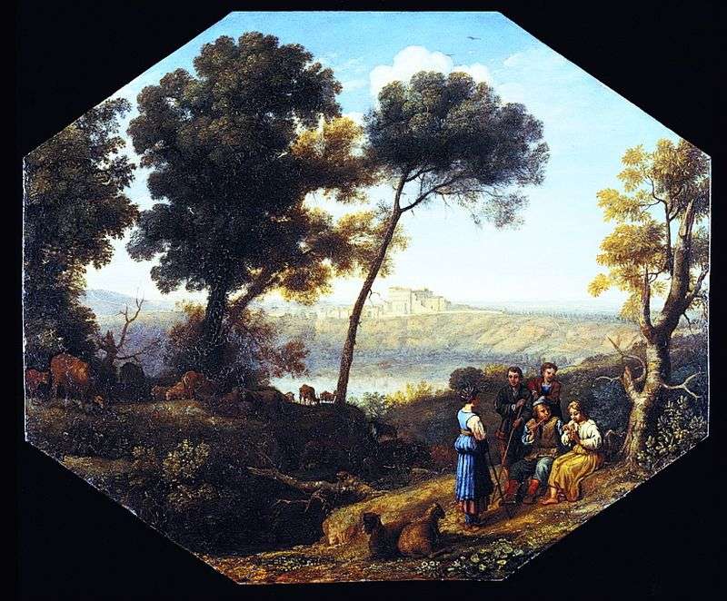 Rural landscape overlooking the castle of Gandolfo by Claude Lorrain