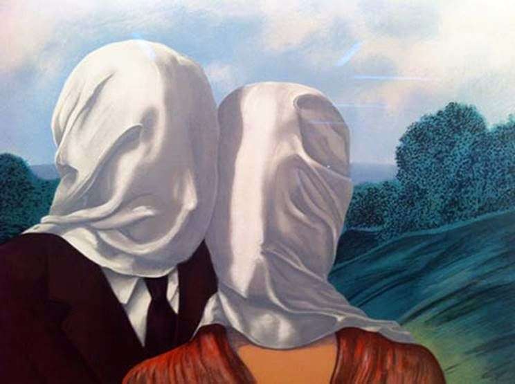 Lovers by Rene Magritte