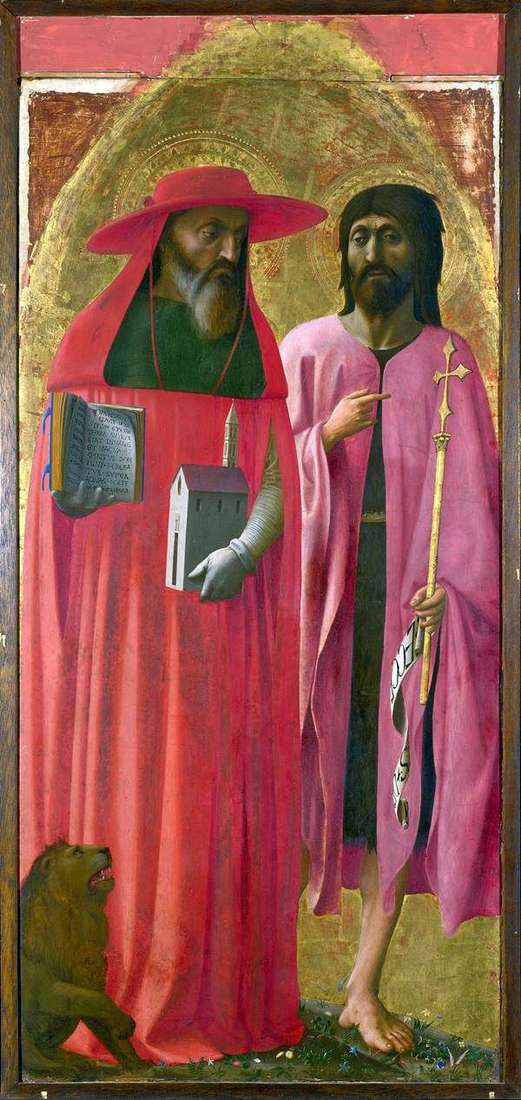 Saints Jerome and John the Baptist by Tommaso di Giovanni Masaccio