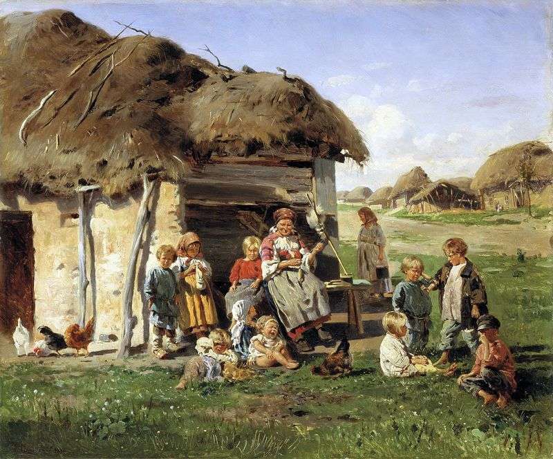 Peasant children by Vladimir Makovsky