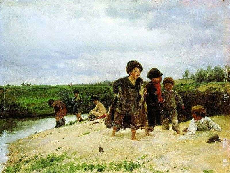 From the rain by Vladimir Makovsky