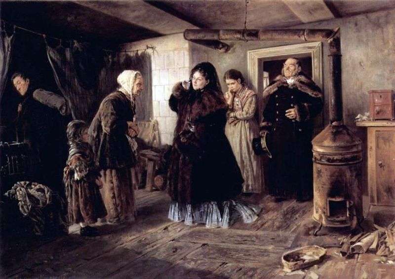 A visit to the poor by Vladimir Makovsky