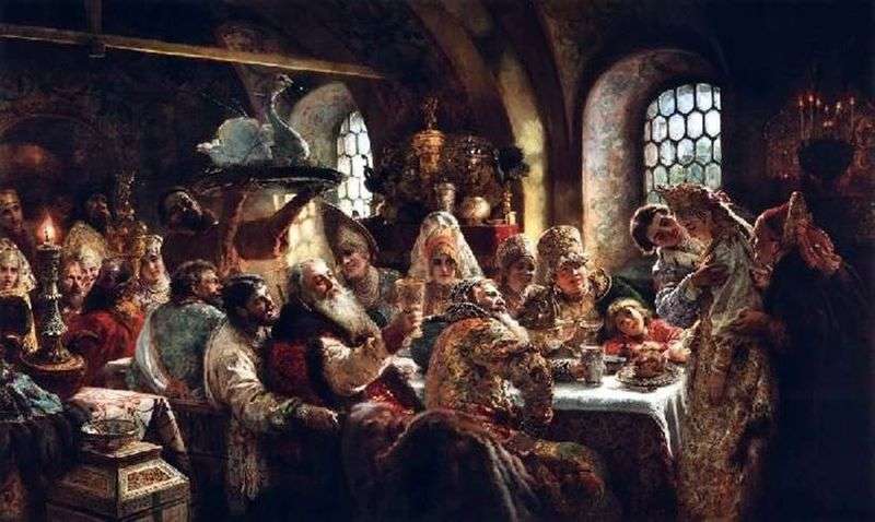 Boyarsky wedding feast of the XVII century by Konstantin Makovsky